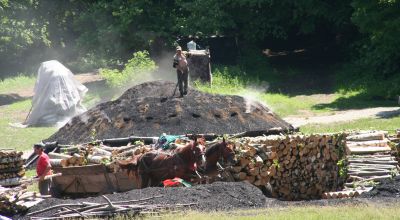 Arderea cărbunilor de lemn Valea Zălanului