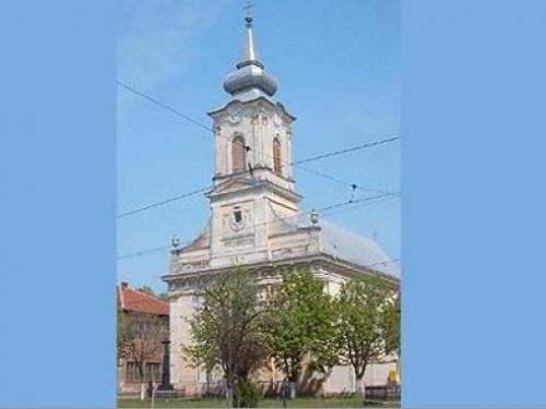 Die Katholische Kirche Und Das Pfarrhaus Von Aradul Nou Arad